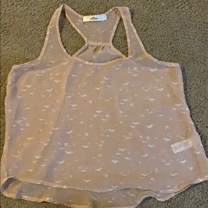 Sheer nude pink racerback tank top